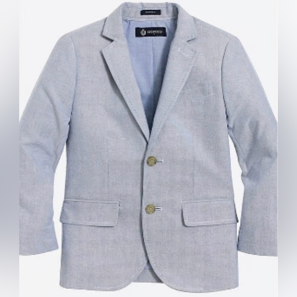 BOYS CREWCUTS THOMPSON LIGHT BLUE SUIT JACKET, SIZE 8